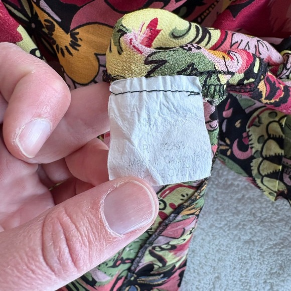 Kimono Loco Floral Paisley Open Front Boho Tie Waist Robe Tunic L/XL Multi Color - Picture 7 of 13